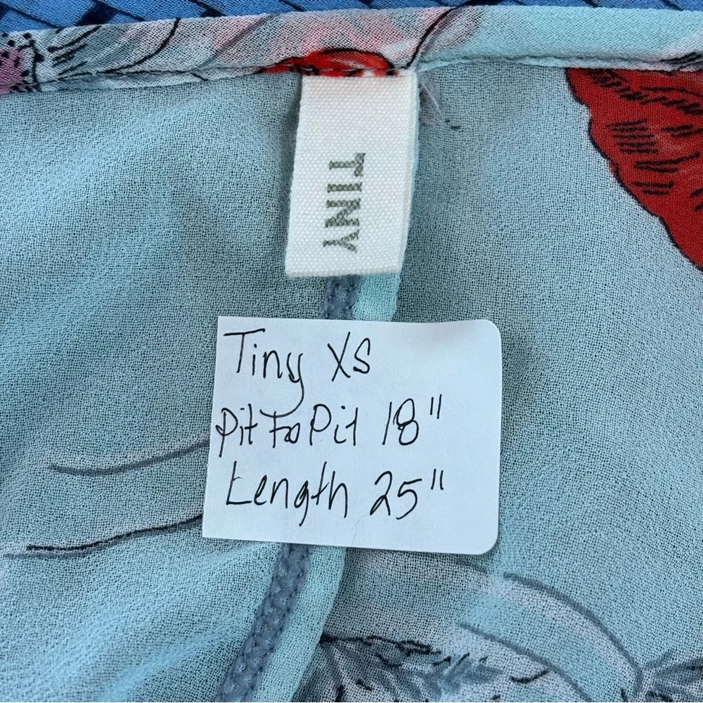 Anthropologie Tiny Chiffon Print with Grey Knit Long Sleeve XD - Picture 7 of 7
